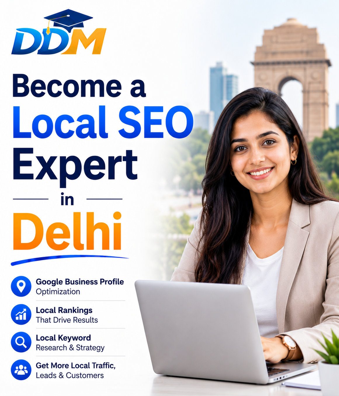 Students learning Google Maps ranking and local SEO strategies in the best local SEO course in Delhi
